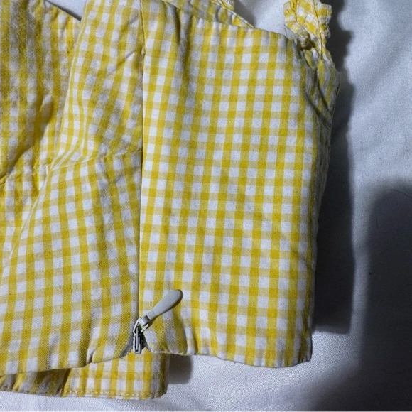 Zara Cropped Top Side Zip Frilly Straps Elastic Back Size Small - Picture 4 of 11